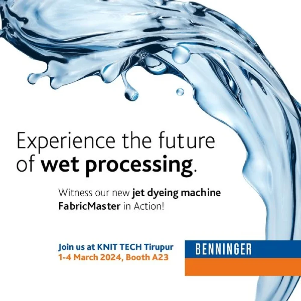 Witness unique FabricMaster from Benninger in Action @Knittech, Tirupur, India